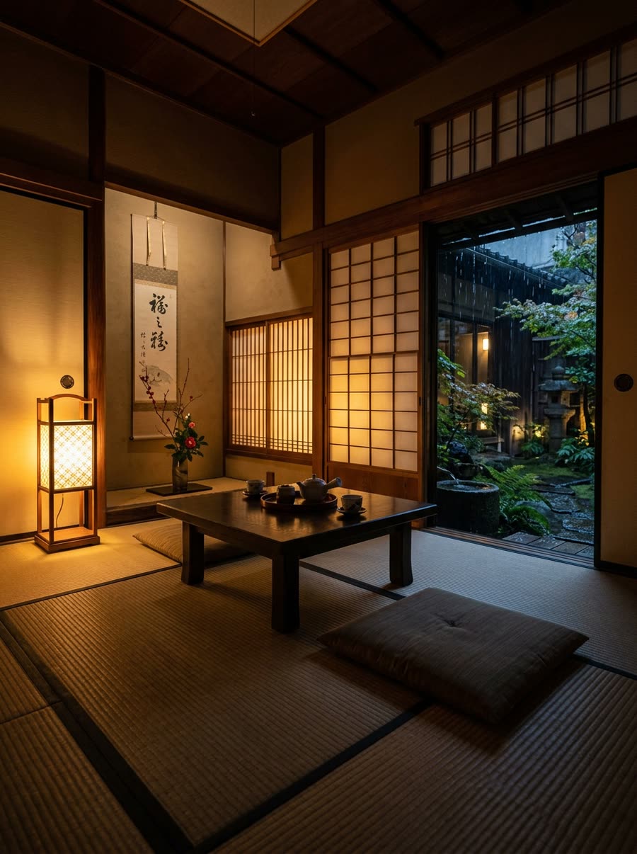 Light through a sliding door · May